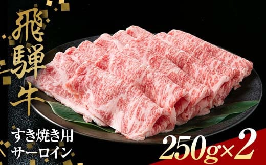 飛騨牛 すきやき用 サーロイン 250g×2 赤身 鍋 スライス肉 F4N-1639 1531288 - 岐阜県中津川市