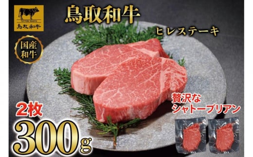 鳥取県琴浦町のふるさと納税 鳥取和牛 ヒレステーキ 2枚 計約300g KT030-002