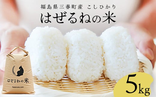 [令和6年産]三春町産コシヒカリ5kg [はぜるねの米] [07521-0111]