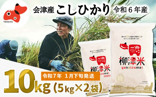 [令和6年産]福島県柳津町産こしひかり10kg(5kg×2)[令和7年1月下旬発送予定]