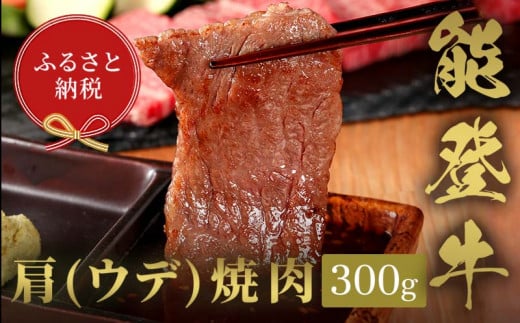 【和牛セレブ】能登牛　牛肩（ウデ） 焼肉 300g	 牛肉 最高級 肩肉 うで肉 シャクシ 焼肉 黒毛和牛 能登牛 和牛セレブ F6P-2143 1534187 - 石川県加賀市