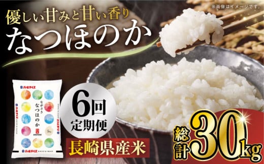 【6か月定期便】長崎県産米 なつほのか 5kg×6回 長崎県/長崎県農協直販 [42ZZAA022] 米 お米 おこめ こめ コメ ご飯 御飯 ごはん 白米 精米 5kg 国産 定期便 長崎 948536 - 長崎県長崎県庁