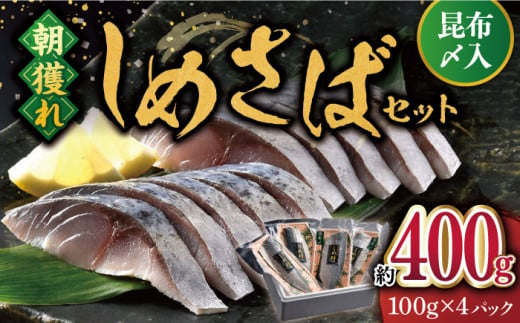 【朝獲れ真鯖】しめさばセット（昆布〆入）約400g(100g×4) 平戸市 / ひらど新鮮市場 [KAB107] 793717 - 長崎県平戸市