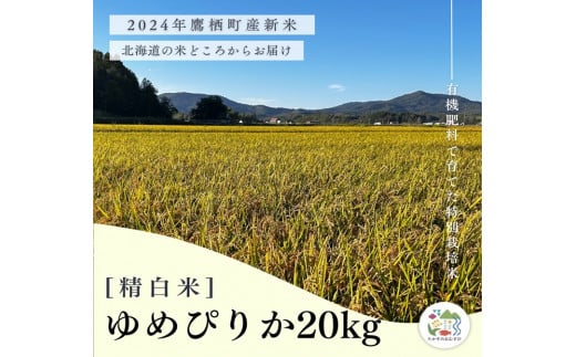 A254【令和６年産】ゆめぴりか（精白米）特Aランク 10kg×2袋 20kg 北海道 鷹栖町 たかすのおむすび 米 コメ ご飯 精 白米 お米 ゆめぴりか 1503528 - 北海道鷹栖町