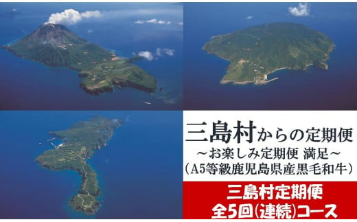 【定期便/全5回-5カ月連続お届け】　三島村からのお届け　お楽しみ定期便-満足-