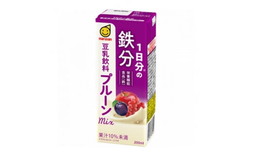 1日分の鉄分　豆乳飲料　プルーンmix　200ml　24本セット×2ケース【1543288】 1504566 - 愛知県岡崎市