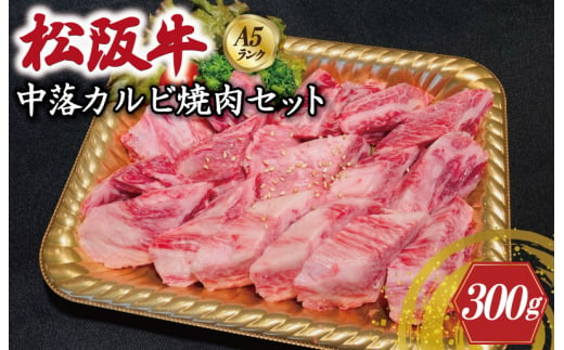 特選A5 松阪牛 職人カットの中落カルビ 焼肉セット 自家製タレ付き （300g）【焼肉和牛料理　金竹】お取り寄せ 送料無料 肉 牛 牛肉 和牛 ブランド牛 高級 国産 冷凍 人気 KT6 1505359 - 三重県明和町