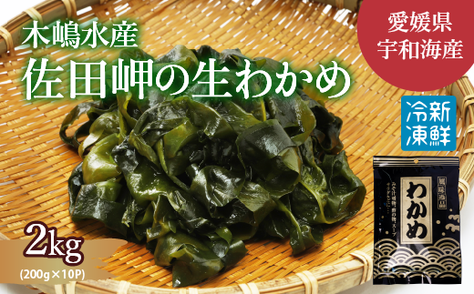 【佐田岬・漁師直送】佐田岬の生わかめ（200g×10P) ｜ 藻 魚介類 食品 味噌 西宇和産 味噌汁 酢の物 サラダ 簡単調理 手軽 人気 木嶋水産 ※離島への配送不可 1497701 - 愛媛県伊方町