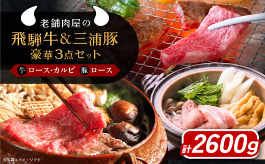 飛騨牛ロース1kg カルビ700g 三浦豚ロース900g 豪華3点セット しゃぶしゃぶ・焼肉 和牛 国産 霜降り 恵那市 / 岩島屋 [AUAJ014] 730638 - 岐阜県恵那市