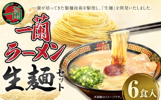 《先行予約》一蘭ラーメン生麺セット（6食入）【2025年2月下旬より順次発送】一蘭 ラーメン 生麺 麺 豚骨 詰め合わせ