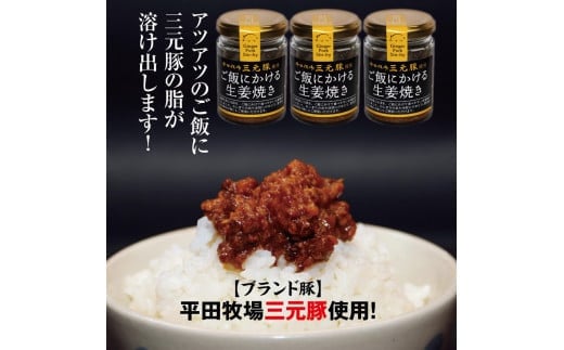 山形県のブランド豚・平田牧場の三元豚を使った「ご飯にかける生姜焼き」3個セット ご飯のお供に、料理の味付けにどうぞ F2Y-3173 462878 - 山形県山形県庁