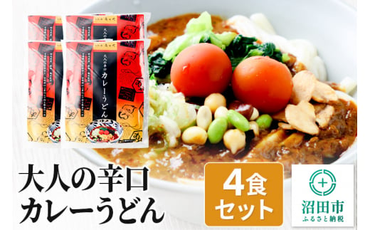 みのや 大人の辛口カレーうどん 4食セット ホットパック冷凍品 1027095 - 群馬県沼田市