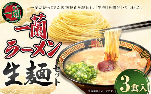 《先行予約》一蘭ラーメン生麺セット（3食入）【2025年2月下旬より順次発送】一蘭 ラーメン 生麺 麺 豚骨 詰め合わせ