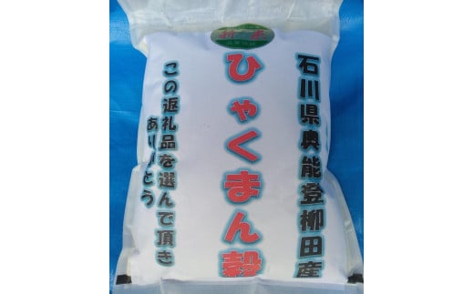 【復興支援】【令和6年度産】石川県奥能登柳田産ひゃくまん穀３kg