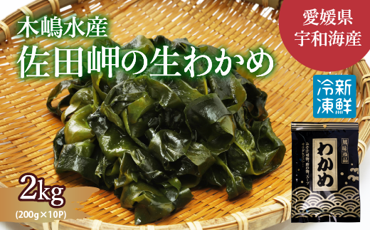 [佐田岬・漁師直送]佐田岬の生わかめ(200g×10P) | 藻 魚介類 食品 味噌 西宇和産 味噌汁 酢の物 サラダ 簡単調理 手軽 人気 木嶋水産 ※離島への配送不可