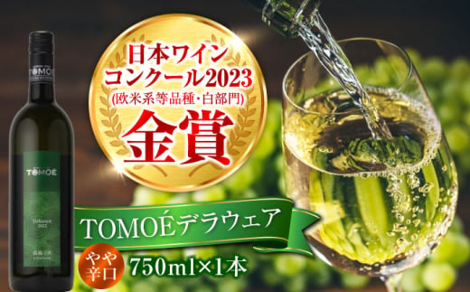 【お歳暮対象】TOMOEデラウェア 白ワイン やや辛口 750ml 12.5％ ワイン 受賞 飲み比べ 受賞 飲み比べ ワインセット ギフト 三次市/広島三次ワイナリー[APAZ001-999] 1535585 - 広島県三次市