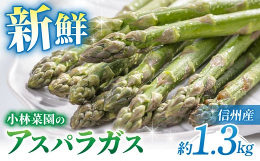 先行予約【小林菜園】農家直送！アスパラガス1.3㎏（L〜３Lサイズ）｜2025年3月末以降発送 1508036 - 長野県東御市