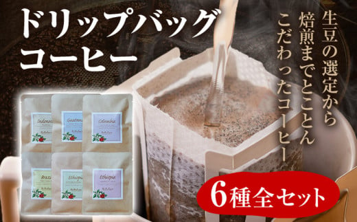 数量限定 コーヒー ドリップバッグ 6種類 無糖 送料無料 コロンビア グァテマラ ブラジル インドネシア エチオピア コチャレ ゲイシャ 買いまわり 全種セット 1509640 - 福岡県志免町