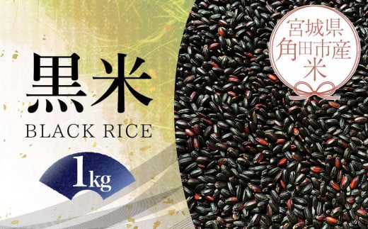 宮城県角田市産米[令和6年産]黒米(BLACK RICE)1kg×1