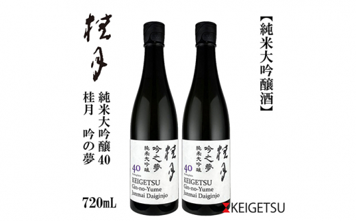 桂月 吟之夢 純米大吟醸 40 720ml 2本 日本酒 地酒 【近藤酒店】 [ATAB087] 442324 - 高知県高知市