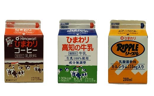 ひまわり牛乳 ひまわりコーヒー リープル 9本セット (各200ml×3本) パック牛乳 コーヒー牛乳 ソウルドリンク 【グレイジア株式会社】 [ATAC308] 444890 - 高知県高知市