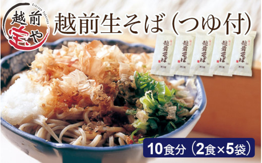 【12月26日受付分まで年内配送】越前そば 生蕎麦 10食つゆ付き [A-088015]【年内発送 年内お届け】 930880 - 福井県福井市