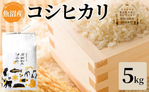 【令和6年新米】【厳選こだわり】炊き上がりの艶と上品な甘さが絶品！魚沼産コシヒカリ「原材料名、津南町」精米5kg(5kg×1) 節減対象農薬:当地比5割減【東京米スターセレクション 金賞受賞】