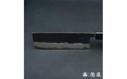土佐黒打ち刃物 菜切包丁 165mm 両刃 青紙スーパー 紫檀八角 徳蔵オリジナル 【37013】[ATAC112]