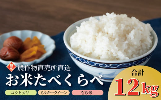 お米食べくらべ 〈  2024年産 コシヒカリ こしひかり ミルキークイーン もち米 食べ比べ 3種類 米 お米 新米 精米 白米 おこめ こめ 米 コメ 家庭用 国産 千葉エコファーマ― おすすめ 〉 378651 - 千葉県柏市