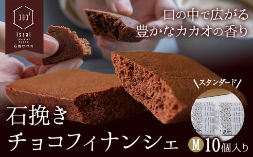 石挽きチョコフィナンシェ M 10個 石挽きカカオissai 岡山県矢掛町 チョコレート スイーツ デザート《30日以内に出荷予定(土日祝除く)》 1512459 - 岡山県矢掛町