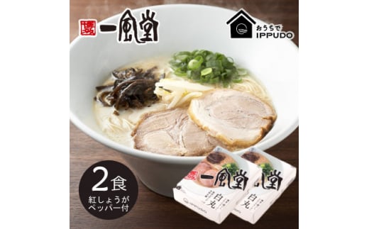 博多一風堂 豚骨ラーメン 白丸1食×2箱 とんこつ博多細麺【1556674】 1512139 - 長野県茅野市