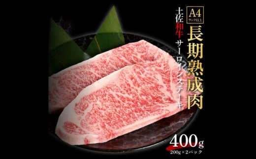 エイジング工法 熟成肉 土佐和牛 特選サーロイン ステーキ 約400g 冷凍 (約200g×2枚) 【株式会社LATERAL】 [ATAY036] 1093334 - 高知県高知市