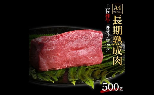 エイジング工法 熟成肉 土佐和牛 特選赤身 ブロック 約500g 冷凍 【株式会社LATERAL】 [ATAY030] 1093328 - 高知県高知市