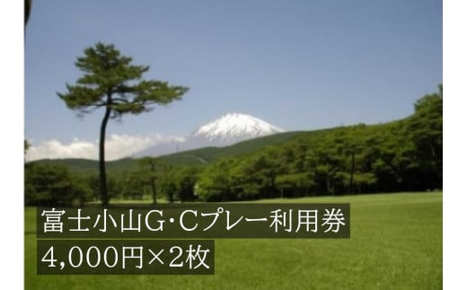 G12富士小山Ｇ・Ｃプレー利用券　２枚 734088 - 静岡県小山町