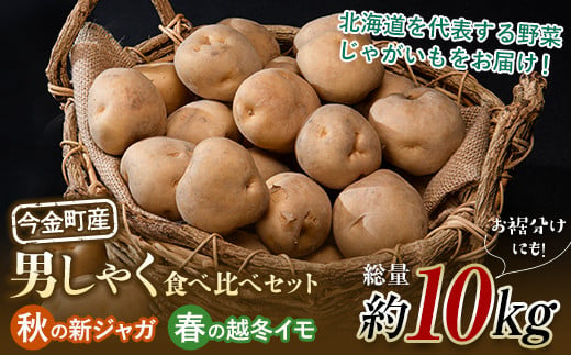 【定期便】北海道今金町産男爵いも【秋の新ジャガ】【春の越冬イモ】食べ比べセット 計10kg 北海道産 じゃがいも ジャガイモ だんしゃく 野菜 セット ほくほく しっとり 常備野菜 F21W-399 クラウドファンディング 実施中 GCF 1335777 - 北海道今金町