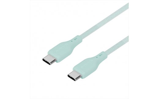Owltech(オウルテック) 超やわらかで断線に強い 耐屈曲3万回以上 PD60W充電/データ転送 USB Type-C to USB Type-C シリコンケーブル OWL-CBSRCC15-IB アイスミントブルー [ シリコンケーブル スマホ充電 神奈川県 海老名市 ]