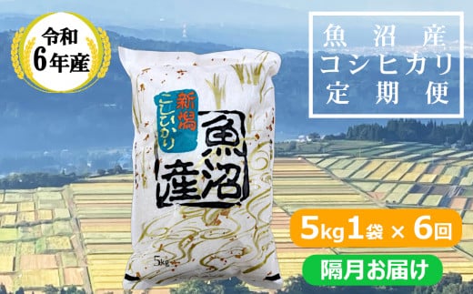 KY87P410 【共栄農工社】 令和6年産 魚沼産コシヒカリ 定期便5kg×6回／隔月お届け 白米 魚沼 米 定期便 1511865 - 新潟県小千谷市