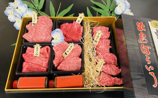 長崎和牛 出島ばらいろ 松花堂 焼肉セットA 約700g ／ 和牛 国産 お肉 肉 牛肉 焼き肉 長崎県 長崎市 1512337 - 長崎県長崎市