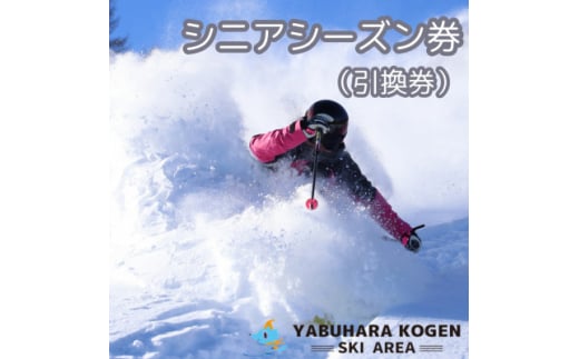 やぶはら高原スキー場 シニアシーズン券 引換券【1516842】 1517902 - 長野県木祖村