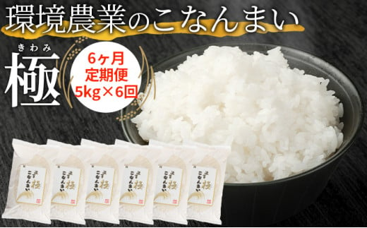 【6ヶ月定期便】環境農業のこなんまい 極5kg [№5748-0452]