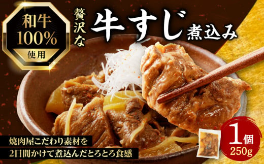 和牛100％の贅沢なすじ煮込み 250g×1個【093-09】 1436708 - 京都府木津川市