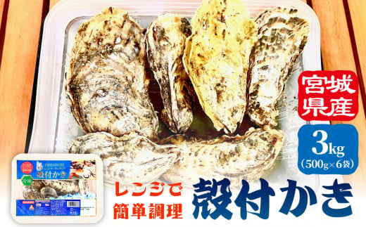 レンジで簡単調理 殻付きかきレンジ6P  簡単調理 BBQ 牡蠣 カキ 蒸し牡蠣 三陸 海鮮 魚介 海鮮物 1514488 - 宮城県石巻市