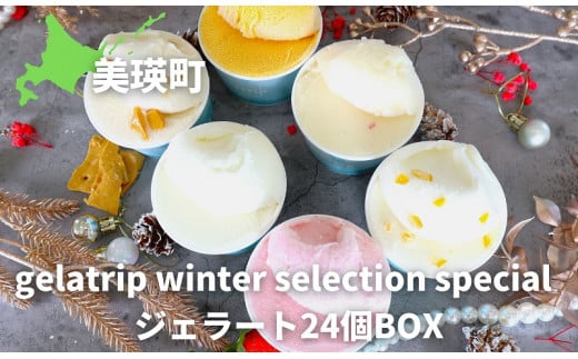 ジェラート24個BOX びえい牧場の牛乳を使用！gelatrip winter selection special  | ジェラート シャーべット アイス カップ デザート 氷菓子 スウィーツ 美瑛町スイーツ 人気スイーツ 大人気スイーツ[034-09] 1515437 - 北海道美瑛町