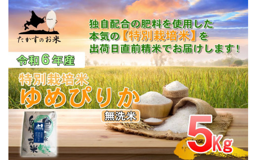 A218 　【 令和6年産 】 ゆめぴりか （ 無洗米 ） 特Aランク 北海道 米 を代表する人気の品種 5㎏ 北海道 鷹栖町 たかすのお米 米 コメ こめ ご飯 無洗米 お米 ゆめぴりか コメ  無洗米 1360301 - 北海道鷹栖町