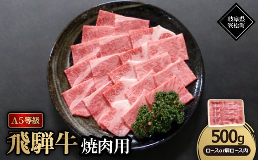 A5等級飛騨牛:焼肉用500g　ロース又は肩ロース肉【1538418】 1461990 - 岐阜県笠松町