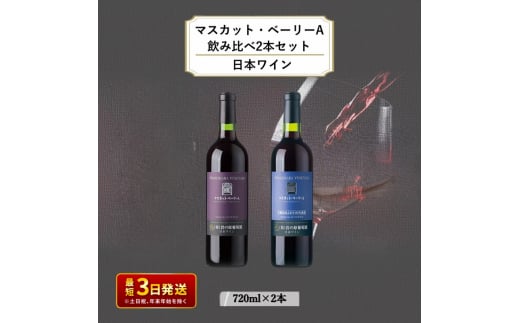 ワイン 岩の原ワイン マスカット・ベーリーA 飲み比べ2本セット（赤×2本 各720ml） 酒 ギフト 新潟 上越 1000731 - 新潟県上越市