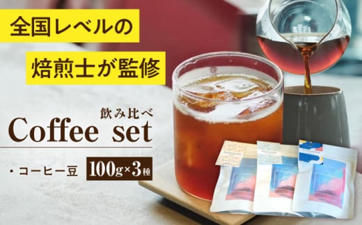 スペシャルティコーヒー3種 飲み比べセット 豆 各100g / コーヒー 飲み比べ 詰合せ / 大村市 / 株式会社大村湾商事 [ACBG007] 1514288 - 長崎県大村市