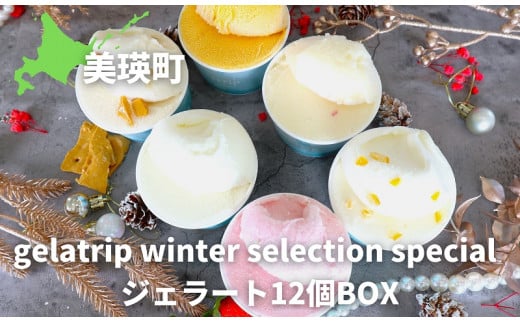 ジェラート12個BOX びえい牧場の牛乳を使用！gelatrip winter selection special  | ジェラート シャーべット アイス カップ デザート 氷菓子 スウィーツ 美瑛町スイーツ 人気スイーツ 大人気スイーツ[019-42] 1515436 - 北海道美瑛町