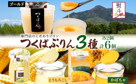 無地熨斗 ゴールドぷりん ＆ とうもろこしプリン ＆ かぼちゃぷりん 各2個 計6個 つくばぷりん  プリン ぷりん とうもろこし トウモロコシ かぼちゃ カボチャ スイーツ 洋菓子 和スイーツ 冷菓 デザート 人気 グルメ お取り寄せ ギフト 送料無料 ふじ屋 茨城県 桜川市 [EW043sa]