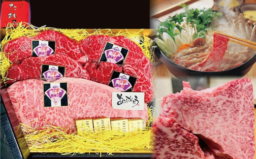 【全3回定期便】長崎和牛 出島ばらいろ レギュラータイプF ／ 和牛 お肉 肉 牛肉 国産 ヒレ サーロイン ミスジ ヒウチ 焼肉 ステーキ すき焼 鍋 長崎県 長崎市 1514770 - 長崎県長崎市